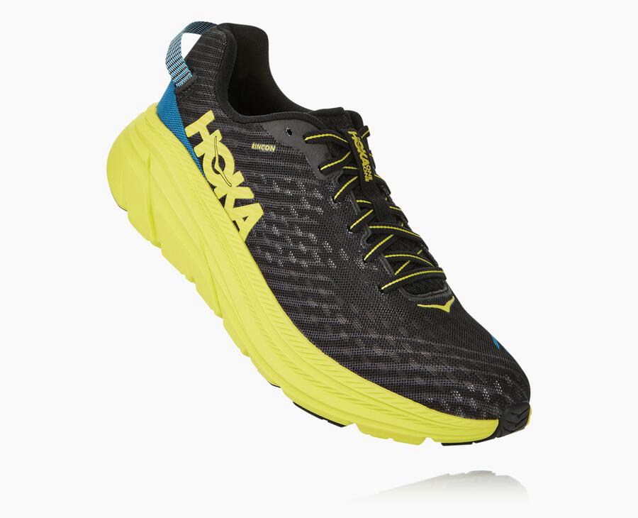 Hoka One One Running Shoes Mens Black/Green - Rincon - 95812AYFL